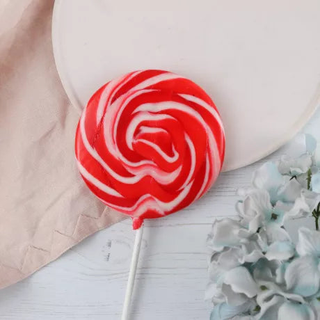 SWIRLY ROCK LOLLIPOPS STRAWBERRY AND CREAM