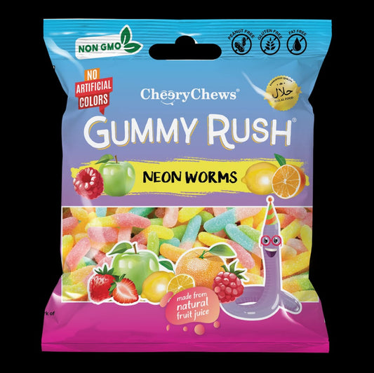 Gummy Rush - Neon Worms (90g)